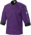 Mercer - Millennia® Poly Cotton 1X Purple/Black 3/4 Sleeve Unisex Cook Jacket - M60018PUB1X