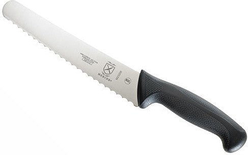 Mercer - Millennia® 8" Japanese Steel Wavy Edge Wide Bread Knife with Black Handle - M23208