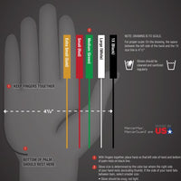 Mercer - Millennia® Nitrile and Nylon Orange/Black Food Processing Gloves with Multi Color Cuff - M33425