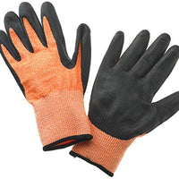 Mercer - Millennia® Nitrile and Nylon Orange/Black Food Processing Gloves with Multi Color Cuff - M33425