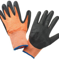 Mercer - Millennia® Nitrile and Nylon Orange/Black Food Processing Gloves with Multi Color Cuff - M33425