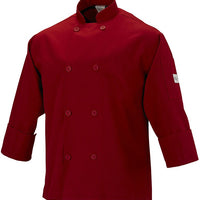 Mercer - Millennia® Red Poly Cotton Unisex Cook Jacket with Traditional Buttons - M60010RD