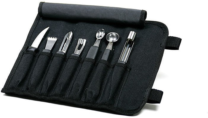 Mercer - Polypropylene Black Garnishing Kit with Stainless Steel Pack, Pack Of 8 - M40000