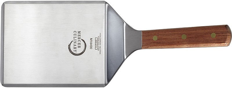 Mercer - Praxis 6" x 5" Stainless Steel Heavy Duty Turner with Rosewood Handle - M18490
