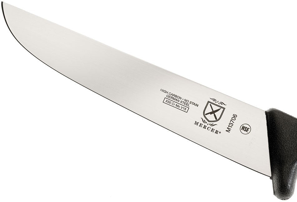 Mercer - Praxis 8.25" German Steel European Butcher Knife with Black Handle - M13706