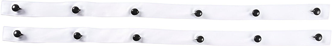 Mercer - Renaissance Black Removable Stud Button Strips for M62095WB Chef Jackets, Pack of 2 - M62997BK