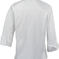 Mercer - Renaissance Poly Cotton White Women's Scoop Neck Chef Jacket - M62040WH