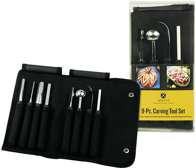 Mercer - Stainless Steel Carving Tools, Pack Of 9 - M15990