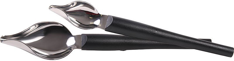 Mercer - Stainless Steel Large & Small Precision Spoon Pack with Black Handle - M35147