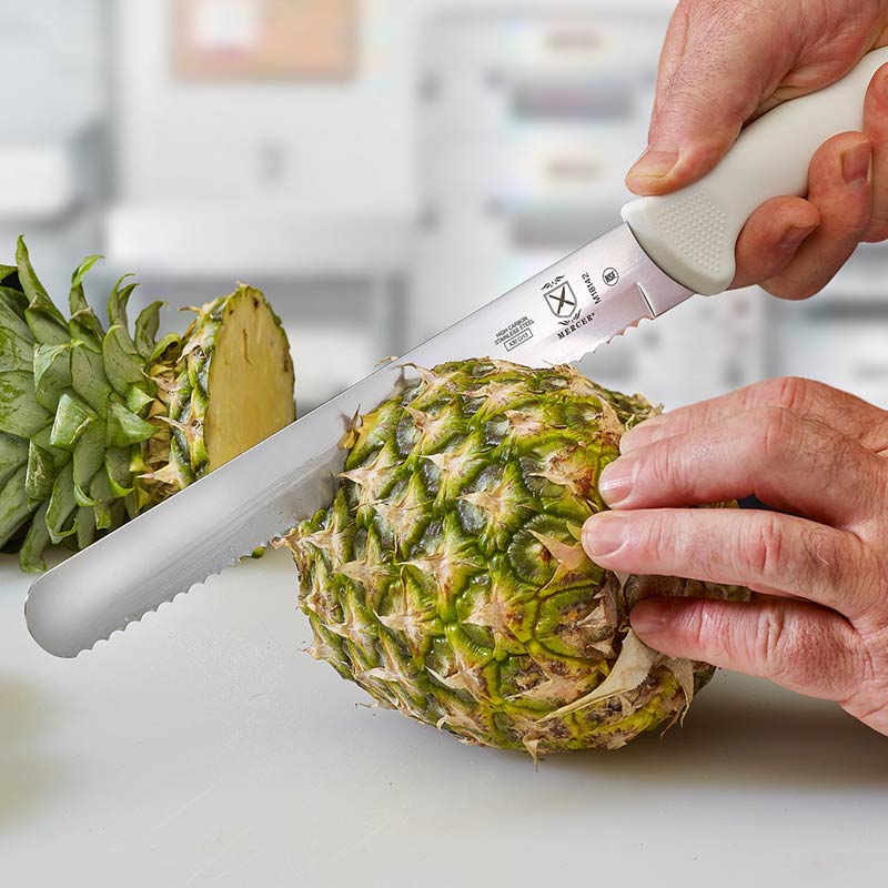 Mercer - Ultimate White 10" Steel White Wavy Edge Slicer - M18142