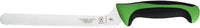 Mercer - Ultimate White 8" Japanese Steel Wavy Edge Offset Bread Knife with Green Handle - M22418GR