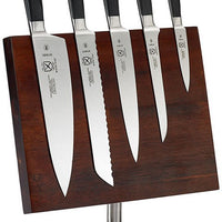 Mercer - Zum 11.3" x 9" Leaflet Acacia Magnetic Board and German Steel Knives, Pack Of 6 - M21944