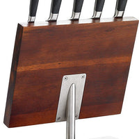 Mercer - Zum 11.3" x 9" Leaflet Acacia Magnetic Board and German Steel Knives, Pack Of 6 - M21944