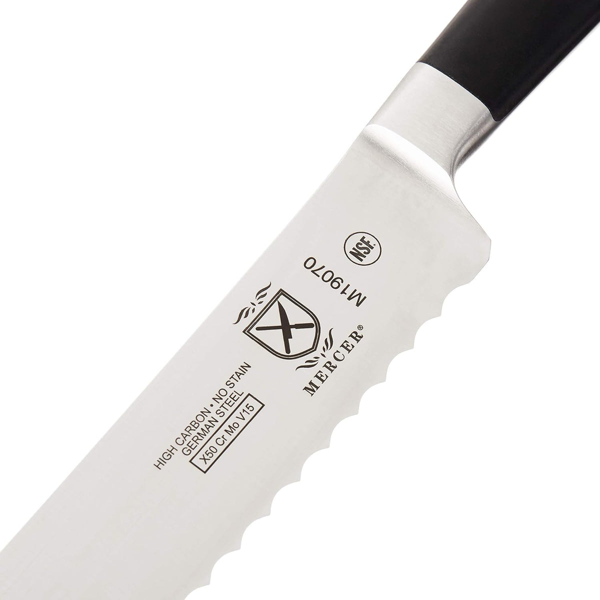Mercer - Zum 8" German Steel Wavy Edge Bread Knife with Black Handle - M19070