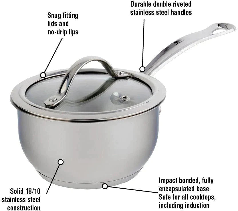 Meyer - 10 PC Nouvelle Stainless Steel Cookware Set - 8501-10-00