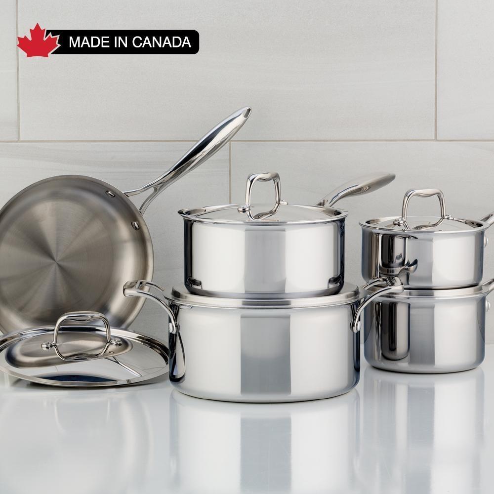 Meyer - 10 PC SuperSteel Tri-Ply Clad Cookware Set - 3501-10-00