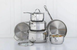 Meyer - 10 PC Nouvelle Stainless Steel Cookware Set - 8501-10-00