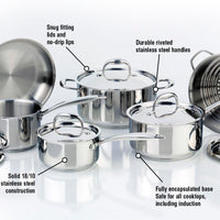 Meyer - 11 PC Accolade Series Cookware Set - 2201-11-00