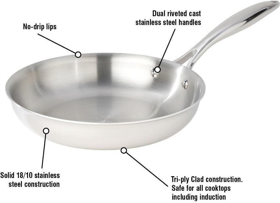 Meyer - 11" SuperSteel Tri-ply Clad Fry Pan - 3514-28-00
