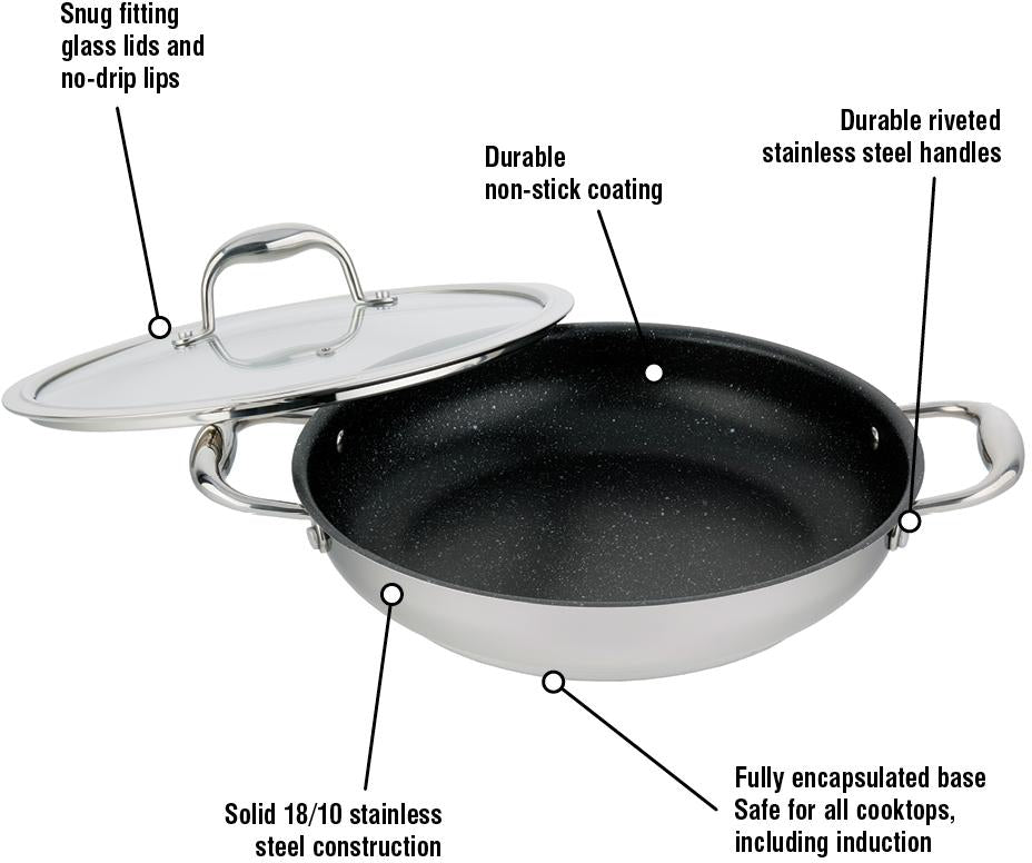 Meyer - 12.5" Non-Stick Everyday Pan with Lid 32cm Accolade Series - 2212-32-00 - DISCONTINUED