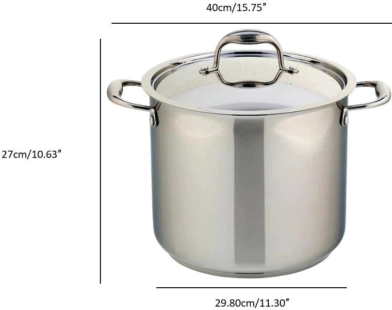 Meyer - 14 L Confederation Series Stock Pot with Lid - 2401-28-14