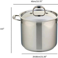 Meyer - 14 L Confederation Series Stock Pot with Lid - 2401-28-14