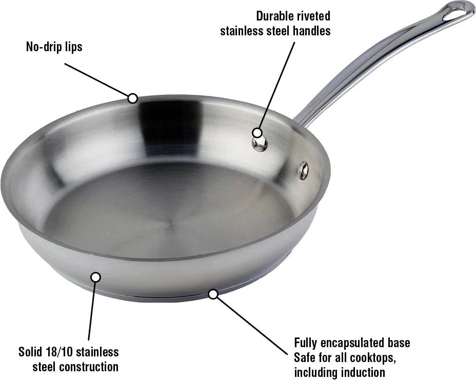 Meyer - 20 cm Nouvelle Stainless Steel Fry Pan - 8514-20-00