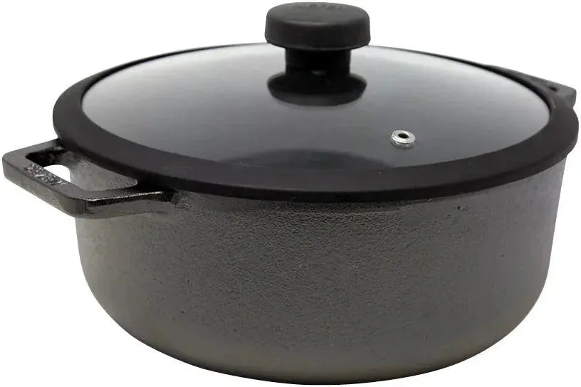 Meyer - 24 cm Black Cast Iron Sauteuse With Glass Lid - 48497