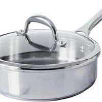 Meyer - 24 cm Nouvelle Stainless Steel Sauté Pan With Lid - 8508-24-22