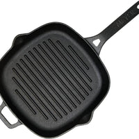 Meyer - 25 cm Cast Iron Grill Pan with Bilingual Packaging - 48492