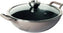 Meyer - 26 cm Grey Cast Iron Kadai With Glass Lid, Enamel Finish - 48603-C - DISCONTINUED