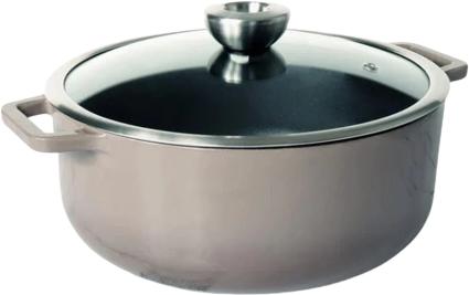 Meyer - 26 cm Grey Cast Iron Sauteuse With Glass Lid, Enamel Finish - 48604-C
