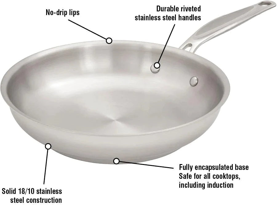 Meyer - 28 cm Stainless Steel Fry Pan Confederation Series - 2414-28-00
