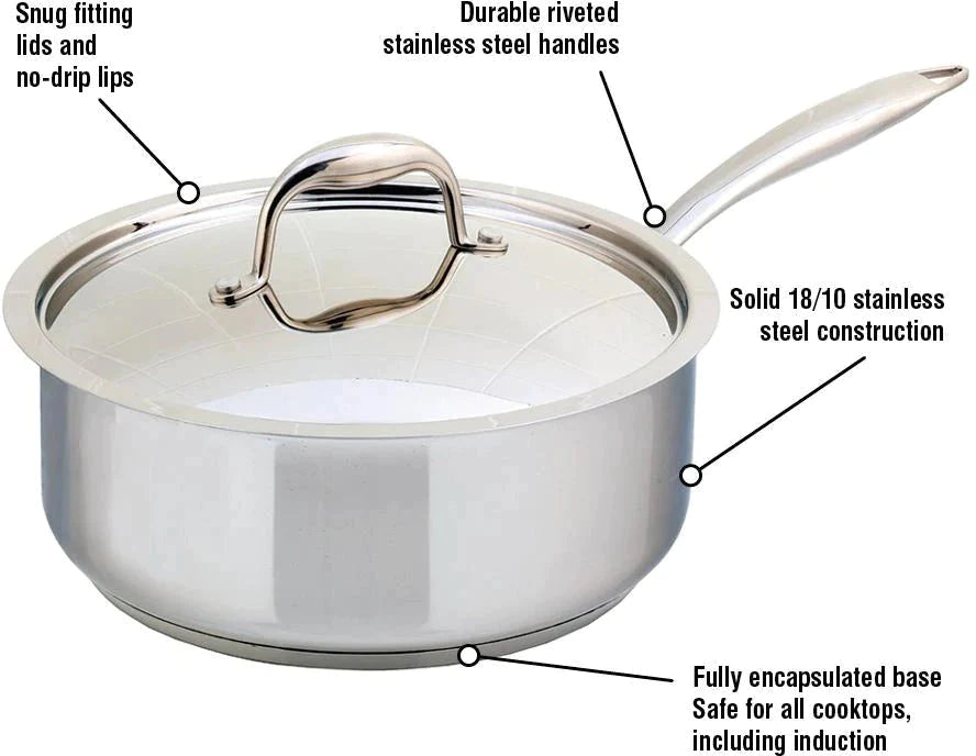 Meyer - 3 L Accolade Series Sauté Pan with Lid - 2208-22-03