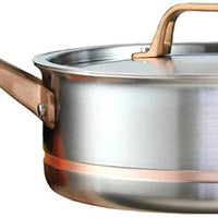 Meyer - 4 L CopperClad 5-Ply Copper Core Stainless Steel Sauté Pan with Lid - 3908-24-04