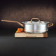 Meyer - 4 L CopperClad 5-Ply Copper Core Stainless Steel Sauté Pan with Lid - 3908-24-04