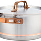 Meyer - 5.1 L CopperClad 5-Ply Copper Core Stainless Steel Dutch Oven with Lid - 3907-24-51