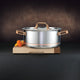 Meyer - 5.1 L CopperClad 5-Ply Copper Core Stainless Steel Dutch Oven with Lid - 3907-24-51