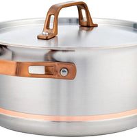 Meyer - 5.1 L CopperClad 5-Ply Copper Core Stainless Steel Dutch Oven with Lid - 3907-24-51 - ETA MAY