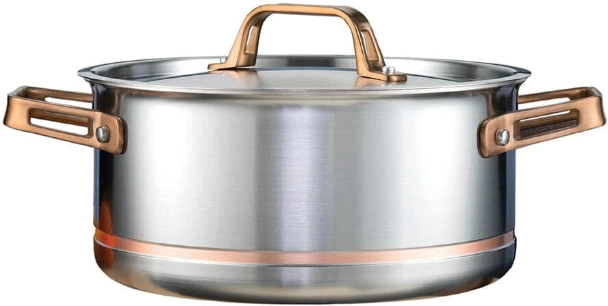 Meyer - 5.1 L CopperClad 5-Ply Copper Core Stainless Steel Dutch Oven with Lid - 3907-24-51 - ETA MAY