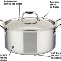 Meyer - 9 L SuperSteel Tri-ply Clad Dutch Oven with Cover - 3507-28-09