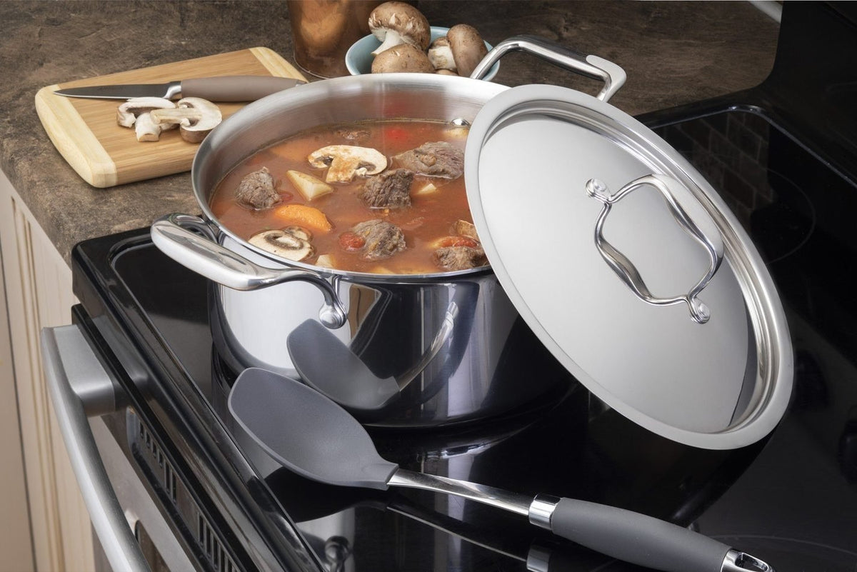 Meyer - 9 L SuperSteel Tri-ply Clad Dutch Oven with Cover - 3507-28-09