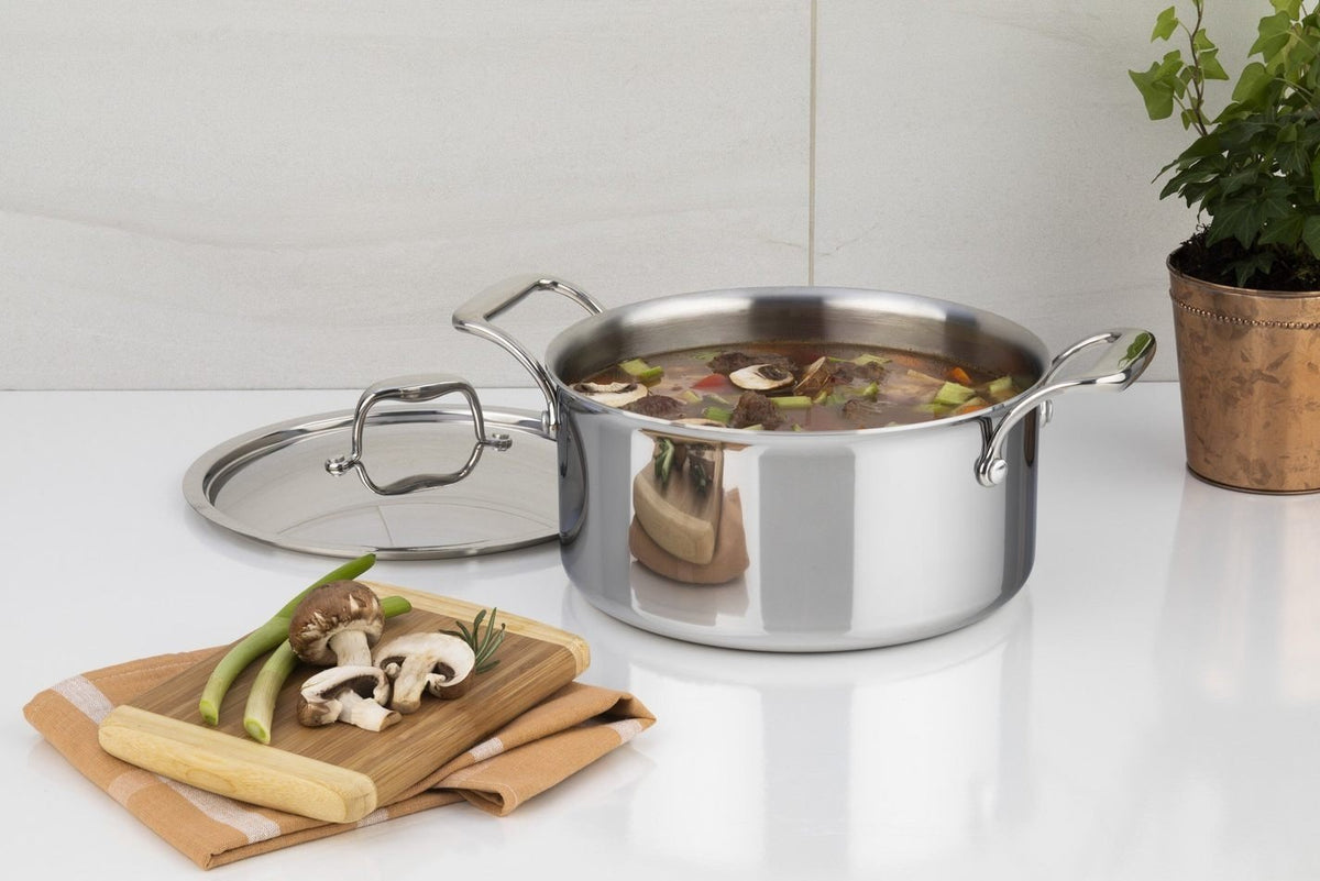 Meyer - 9 L SuperSteel Tri-ply Clad Dutch Oven with Cover - 3507-28-09