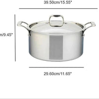 Meyer - 9 L SuperSteel Tri-ply Clad Dutch Oven with Cover - 3507-28-09