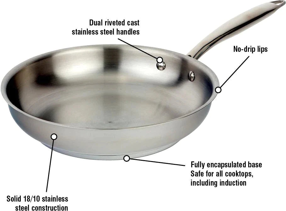 Meyer - 9.5" Accolade Stainless Steel Fry Pan 24 cm - 2214-24-00