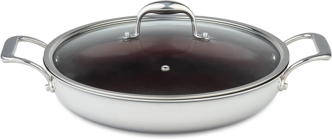 Meyer - SuperSteel 11"/28cm Everyday Pan Non Stick Skillet with Cover - 3513-28-00