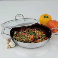 Meyer - SuperSteel 11"/28cm Everyday Pan Non Stick Skillet with Cover - 3513-28-00