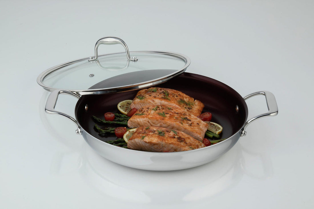 Meyer - SuperSteel 11"/28cm Everyday Pan Non Stick Skillet with Cover - 3513-28-00