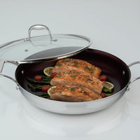 Meyer - SuperSteel 11"/28cm Everyday Pan Non Stick Skillet with Cover - 3513-28-00