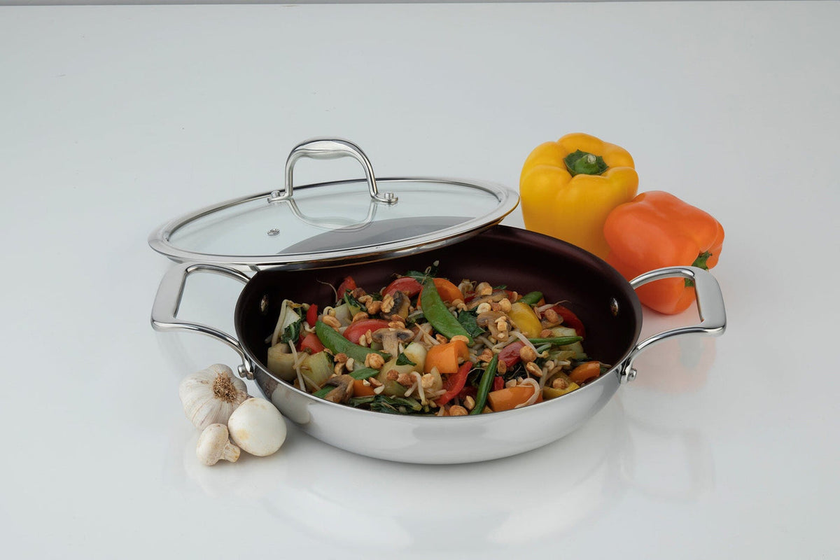 Meyer - SuperSteel 13"/32cm Everyday Pan Non Stick Skillet with Cover - 3513-32-00